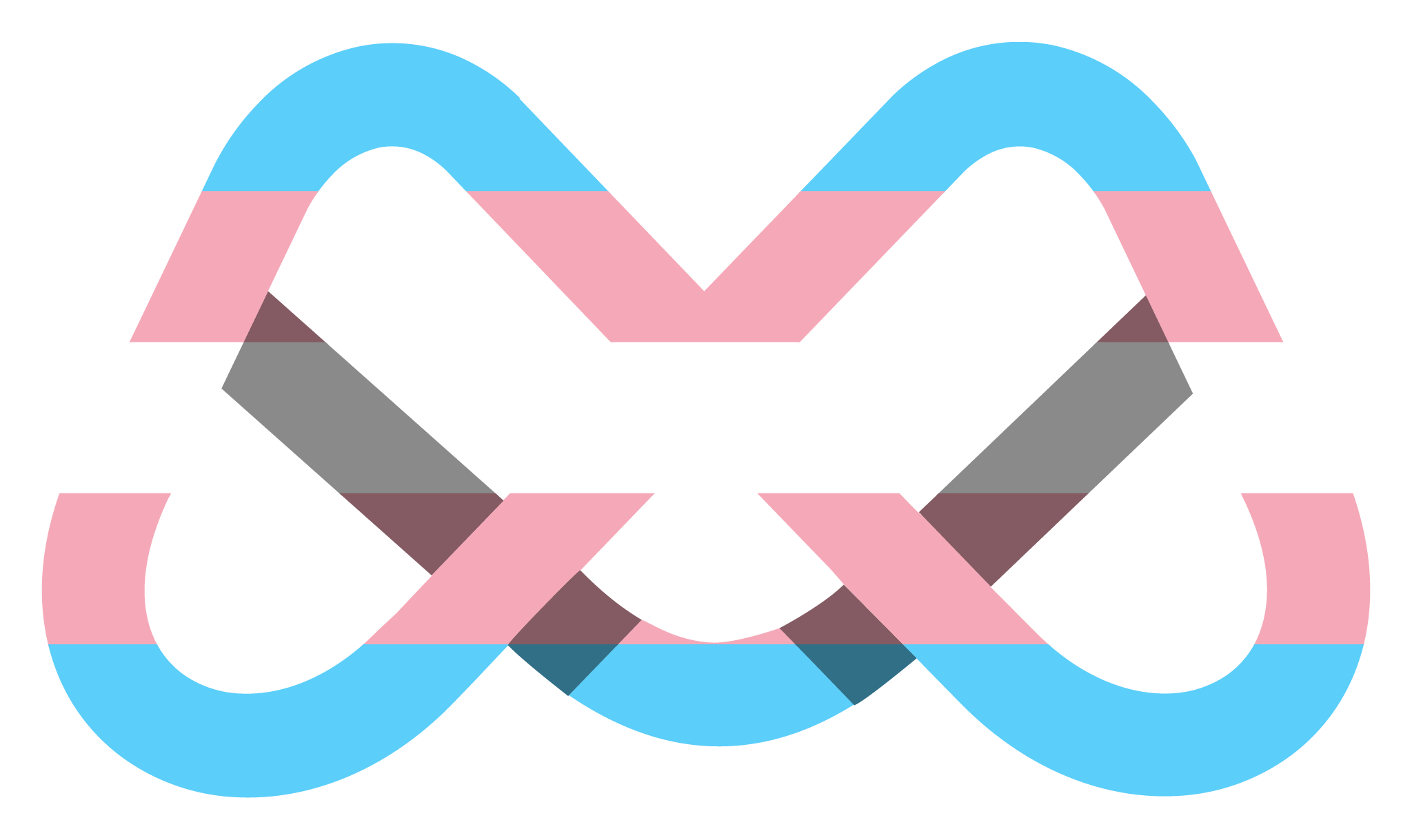 Joystick.tv icon in the Transgender Pride flag colors